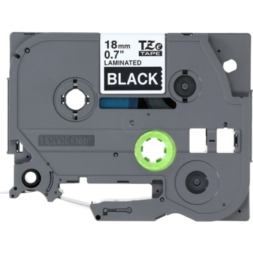 ETIKETTBÅND HVIT/SORT 18MM