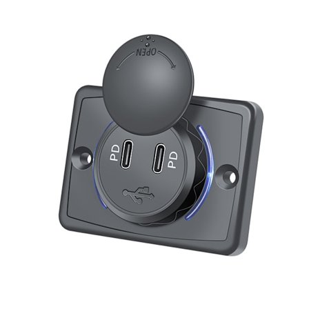 Black Shell Dual PD Flat Square -laturi