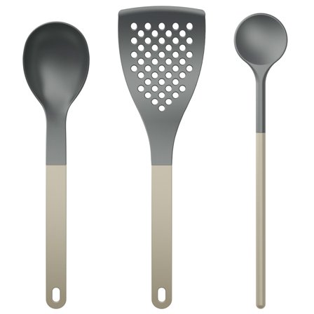 Rosti 1 Optima kjøkkenredskapssett 3 deler, humus' - 'Brun