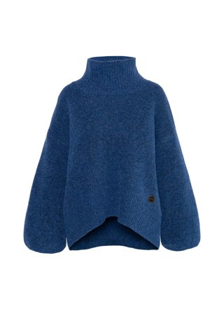 Hést FAM Patch Short Sweater Dame - True Navy - Size: 2