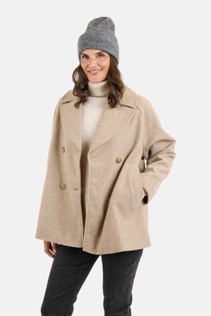 JENSEN - Frakke - Beige Melange