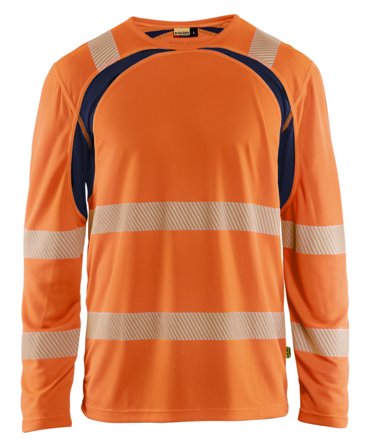 Blåkläder 359910135389XXL T-shirt advarselsfarve, orange/marineblå Orange/marineblå, Tøj