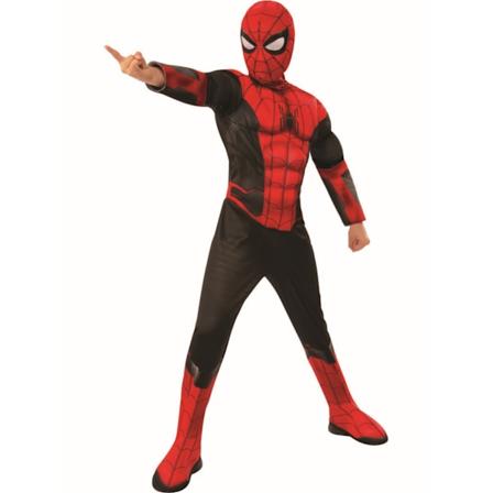 Spider-Man: No Way Home Kids/Kids Deluxe Spider-Man Kostyme Svart/Rød Black/Red 7-8 Years