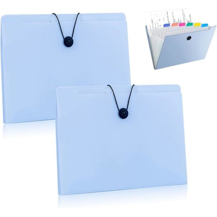 12 Fack A4 Sorterare, A4 Dokumenthållare (Blå/2 Stycken)