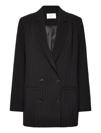 Joellegz Pinstripe Blazer Noos Black Gestuz
