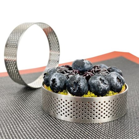 3 st rostfria mousse ringar, runda stansningstorn, fransk stil mousse osttårtring, kakbakningsringform