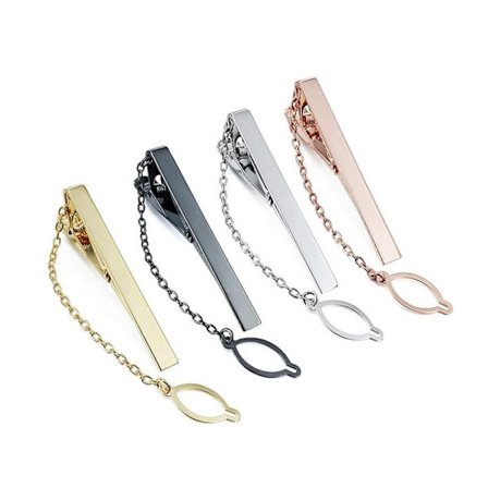 2,1 tommer slipsenål til mænd i 4 stk., slipsenål til smalle herreslips, slipsenålesæt til arbejde