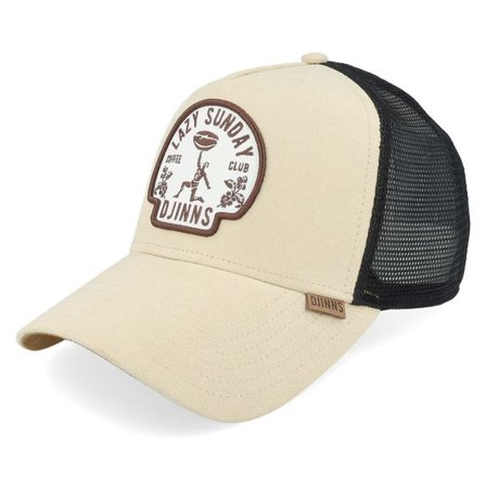 Djinns - Beige trucker Keps - Hft Lazy Classic A-Frame Stone Trucker @ Hatstore