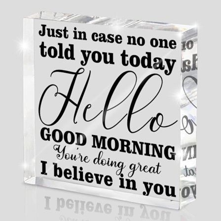 Heminredningsskylt för kontor, Bosses Day-present, Inspirerande citat skrivbordsdekor akrylskylt för kvinnor kontor, Gåvor för medarbetaruppskattning