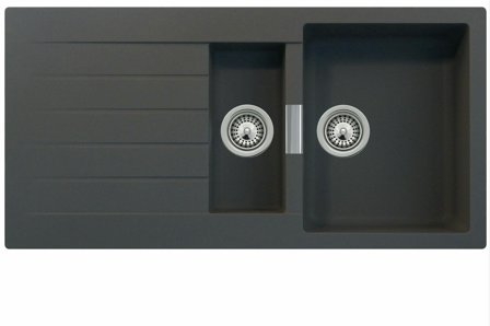 Intra Primus D150 Oppvaskbenk 1000 x 500 mm, svart, Kjøkken