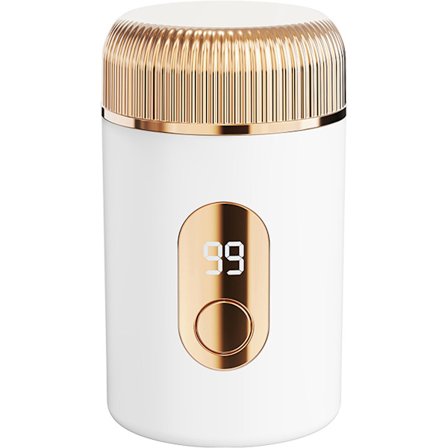 Barbermaskin for kvinner, intimbarbermaskin, mini elektrisk barbermaskin for kvinner, bærbar barberhøvel for fjerning av armhule- og benhår, hvit