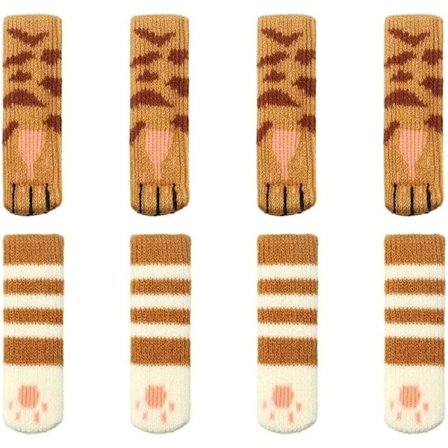 8 kpl neulottuja pöydän ja tuolin jalan suojuksia, tuolin jalkasukat, tuolin jalan suojus, liukumaton huonekalujen suojus, tuolin jalan suojatyyny