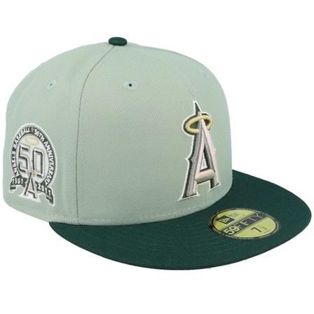 New Era - Los Angeles Angels Vortex 59FIFTY 50th Everest/Dark Green Fitted Fitted Green Cap - MLB @ Hatstore