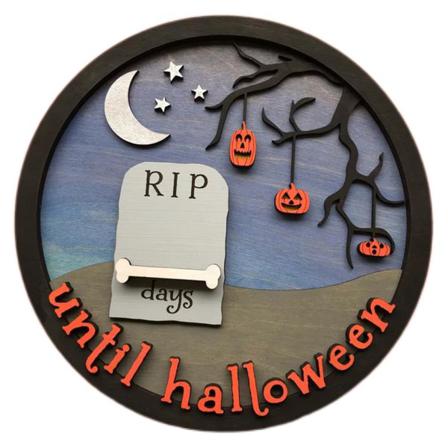 Halloween Countdown Kalender - Trä Halloween Dekoration