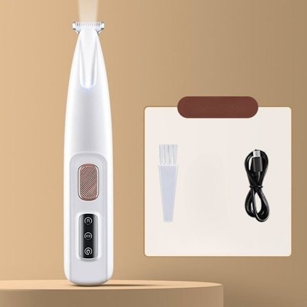 Trådløs hårtrimmer for kjæledyr med LED-lys - stillegående, oppladbar