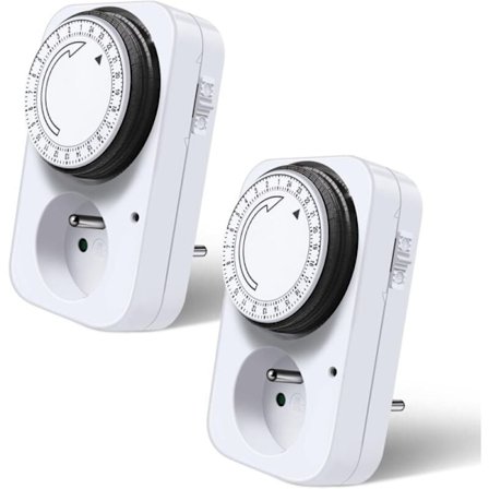 3500W Mekaniskt Eluttag, 15 Minuters Intervalltimer, Daglig Programmerbar Mekaniskt Uttag Inomhus, Vit