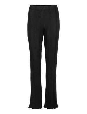 Irma Rib Trousers Black Gina Tricot