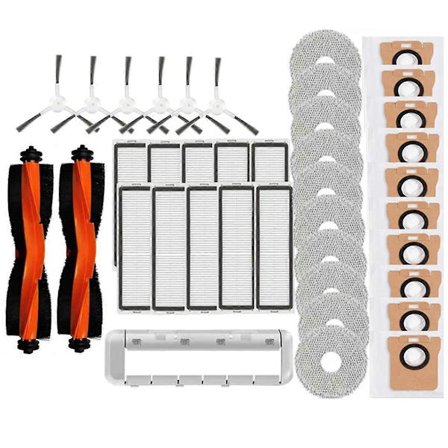 Til Robotstøvsuger X20+ / X20 Plus Dele Hoved Sidebørste Hepa Filter Moppeklud Støvpose Udskiftningstilbehør