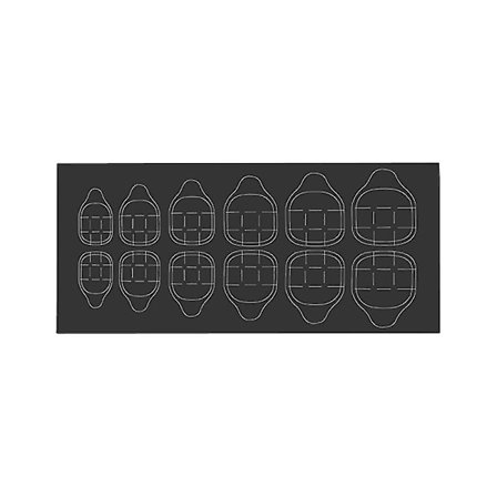 Dobbeltsidige Neglelim-Klistremerker, Ultratynne Pustende Bøybare Lim-Etiketter Kunstige Negle Lim-Klistremerke Design, Sterkt Lim Gele-Gel Akryl