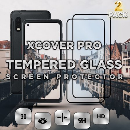 2-Pack SAMSUNG XCOVER PRO Näytönsuoja - Karkaistu Lasi 9H - Super laatu 3D
