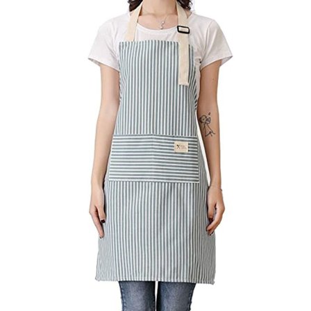 Bomuldsforklæde til mænd og kvinder | Hendes bomulds- og linnedforklæde i blå