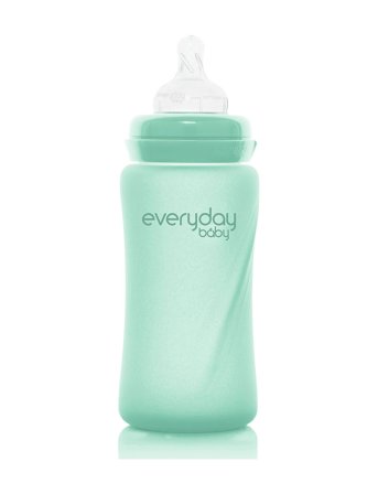 Everyday Baby | Glass Baby Bottle Healthy + Mint Green 240Ml | 240 ml