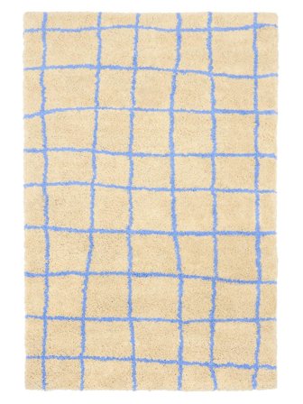 Grid 160X230 Beige/Bleu Tapis