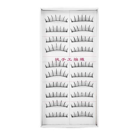 20 st naturliga smala skönhetsögonfransar falska ögonfransar förlängningsmakeupverktyg