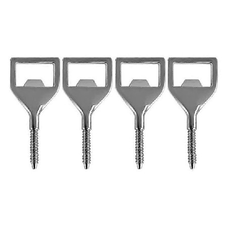 Metal Flaskeåbner Sæt 4 Pak Blank Rustfrit Stål Åbner Indsats DIY Metal Øloplukker Firkantet Åbner