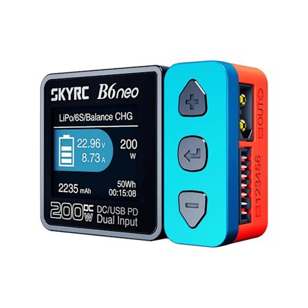 Skyrc B6neo Smart Oplader Dc 200w 10a Pd 80w Lipo Batteri Balance Oplader Kompakt 6s Oplader Aflader