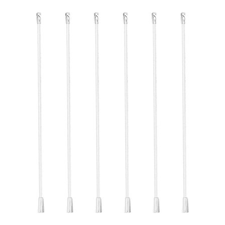 6 stk. lodrette persienner træk stang venetianske persienner træk stang plast gardin lodret stang(30.5X1CM,hvid)