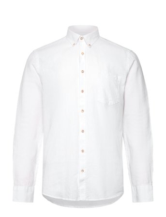 Lindbergh Cotton/Linen Shirt L/S - White - L