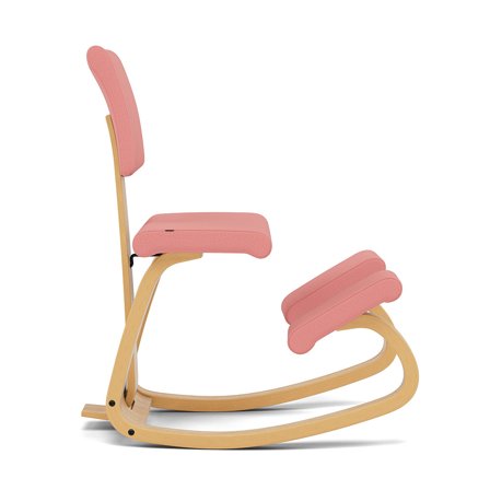 Varier Furniture Variable Plus - Pink Polyester - Light brown base