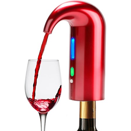 Elektrisk Vinluftare Hällare Portabel One-Touch Automatisk Pump Karaff Dispens med USB Uppladdningsbar för Rött och Vitt Vin
