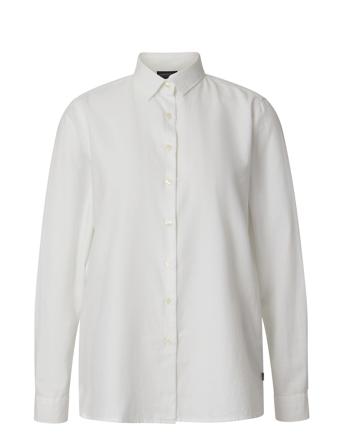 Sanna Organic Cotton Light Oxford Shirt Tops Shirts Long-sleeved White Lexington Clothing