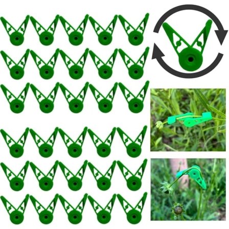 360 graders justerbare plantetræningsklemmer, justerbare plantegrenbøjeklemmer, justerbar plante lav grøn