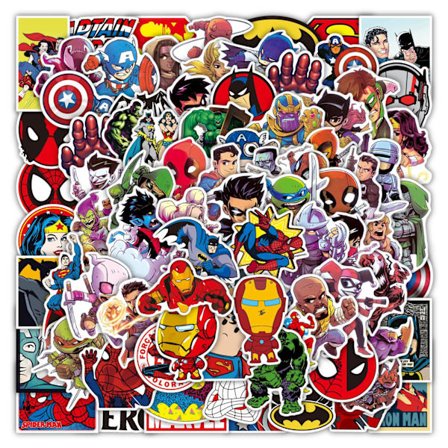 100 st vattentäta tonårshjältestickers för dekaler, bärbar dator, vattenflaska, bilmugg, dator, gitarr, skateboard, bagage, cykelstötfångare, present 