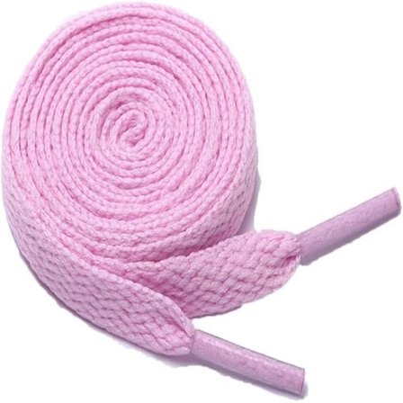 Litteät kengännauhat, setti 2 paria 120 cm kengännauhoja lenkkareihin, vaaleanpunainen