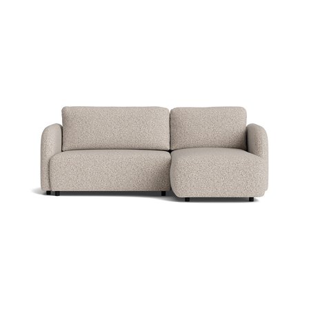 Arezzo chaiselong sovesofa, højrevendt - Puente Lys Greige - 241x154x90 - Sofa, sovesofa, chaiselong