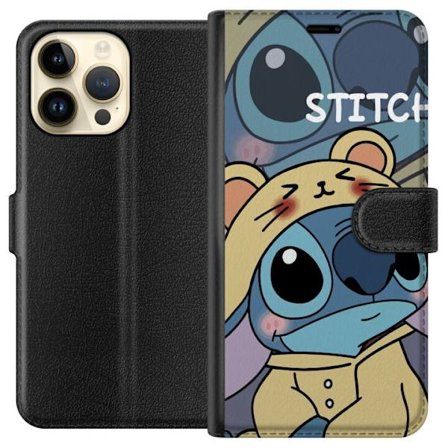 Apple iPhone 15 Pro Max Lompakkokotelo Stitch surffilauta söpö sininen avaruusolio Disney