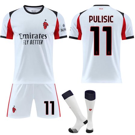 2025-2026 Ny Sæson AC Milan Udebane Børne Voksen Fodboldtrøje Nr. 11 PULISIC