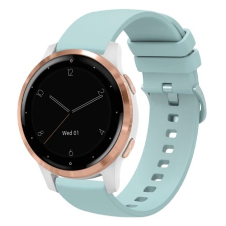 För Garmin Vivoactive 4S 18mm enfärgad mjuk watch