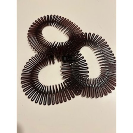 REA___PacK med 3 Mörk Bruna Zic zac diadem i plast