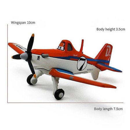 Legeringsflygplan Story Dust Dusty No. 7 Kapten No. 5 No. 11 Fighter Barn Modell Leksak Present (orange Dust No. 7),SD