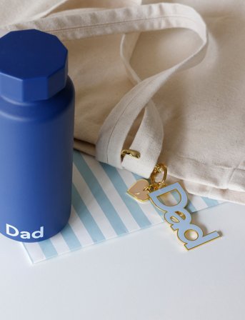 Design Letters Key Ring & Bag Tag - Blue - ONE SIZE