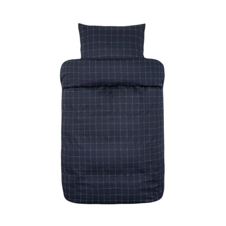 Høie of Scandinavia Påslakanset i satin Håkan, Navy Sängkläder Unisex Blå 150X210 / 50X60