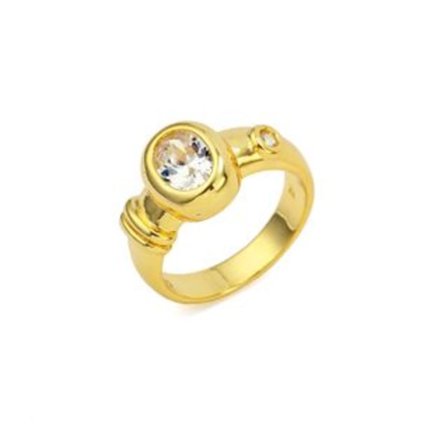 18K Guldfyllda Guld gulddoublé Filled CZ Ring