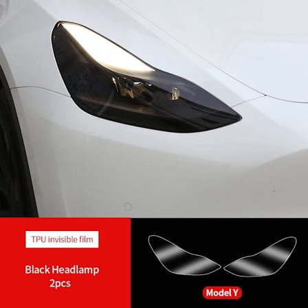 Til Tesla Model 3 Y S X TPU sorttonet baglygte tågelygte beskyttelsesfilm baglygte farveskiftende film~01097