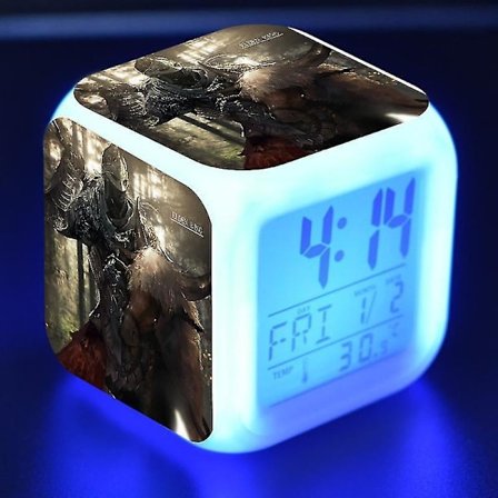 Vorallme Ancient Ring, Elder Ring, Eldon Ring Led Luminous Alarm Clock-style 18
