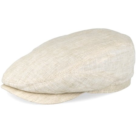 Stetson - Beige flatcap Keps - Driver Cap Linen Beige Flat Cap @ Hatstore